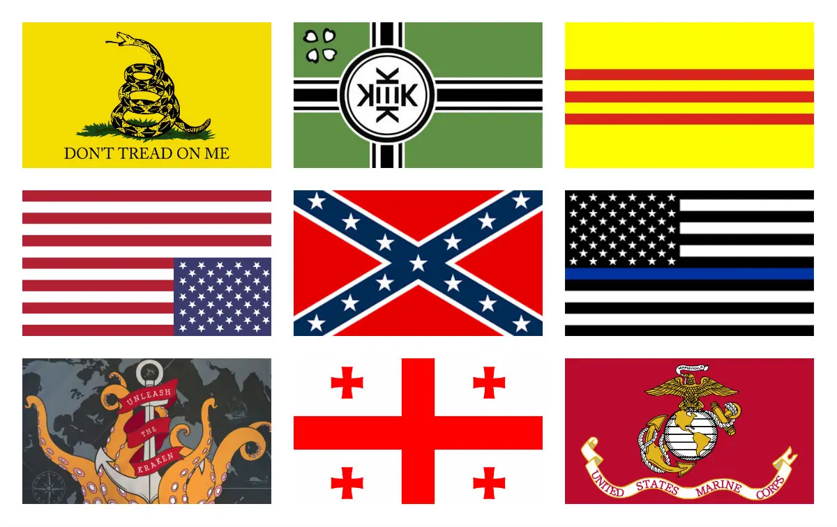 pro trump white nationalist flags Blank Meme Template