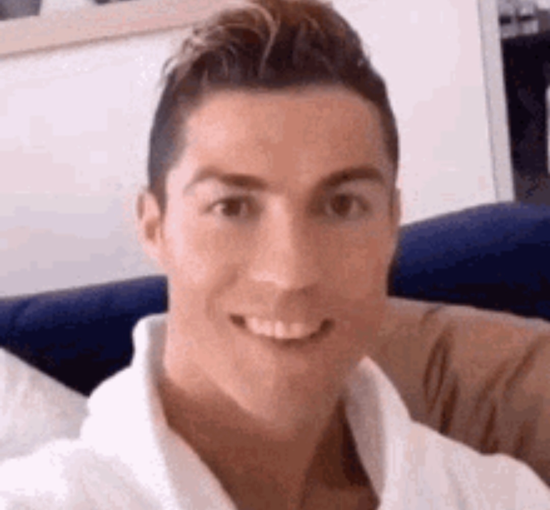 Cristiano Ronaldo smiling Blank Meme Template