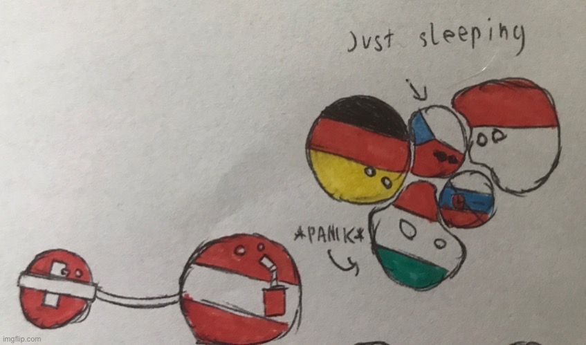 central european chaos | image tagged in polandball | made w/ Imgflip meme maker