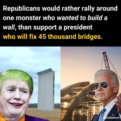 Bild back together! | image tagged in conservative,trump wall,trump,joe biden,republican,liberals | made w/ Imgflip meme maker