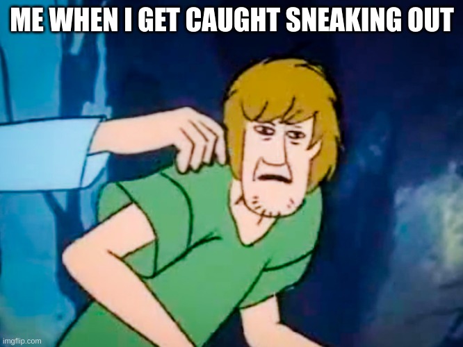 Shaggy meme | ME WHEN I GET CAUGHT SNEAKING OUT | image tagged in shaggy meme | made w/ Imgflip meme maker