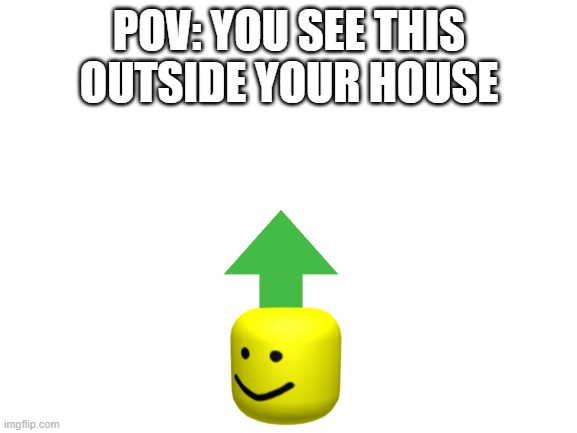 Blank White Template | POV: YOU SEE THIS OUTSIDE YOUR HOUSE | image tagged in blank white template | made w/ Imgflip meme maker