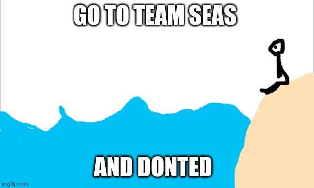 white background | GO TO TEAM SEAS; AND DONTED | image tagged in white background | made w/ Imgflip meme maker