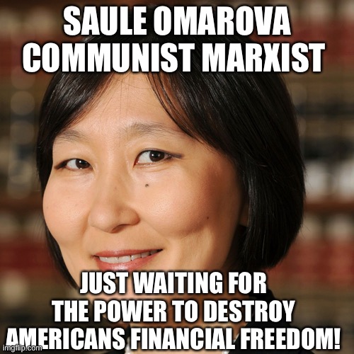 Biden’s Pick for U.S. Comptroller Is A Wolf In Sheeps Clothing! | SAULE OMAROVA COMMUNIST MARXIST; JUST WAITING FOR THE POWER TO DESTROY AMERICANS FINANCIAL FREEDOM! | image tagged in saule omarova thief,political meme,omarova marxist | made w/ Imgflip meme maker