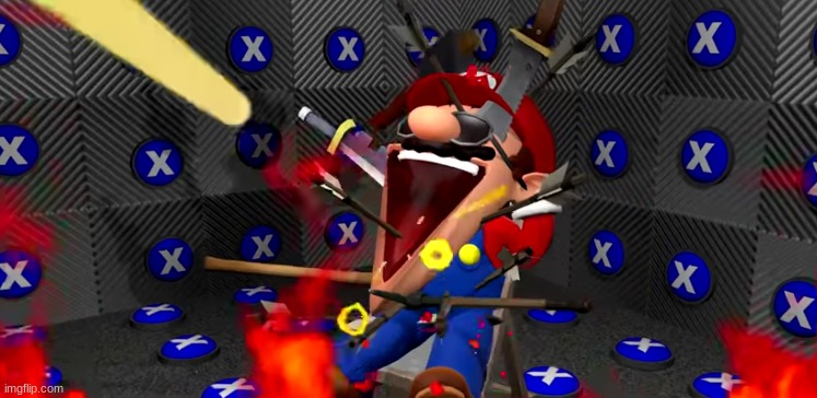 Mario chilling with pain | image tagged in mario chilling with pain | made w/ Imgflip meme maker