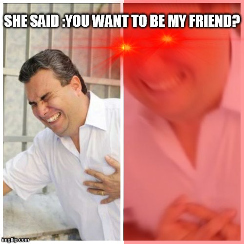 SHE SAID :YOU WANT TO BE MY FRIEND? | made w/ Imgflip meme maker