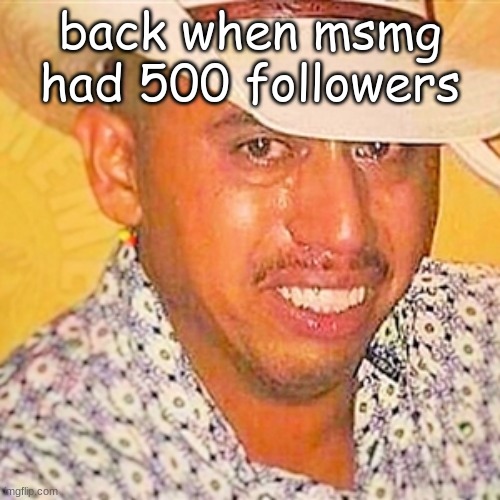 all of the people i really liked are gone now .-. | back when msmg had 500 followers | made w/ Imgflip meme maker