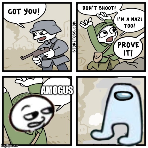 I turned a Stonetoss comic into A M O G U S xD | AMOGUS | image tagged in i'm a nazi too,amogus,sus | made w/ Imgflip meme maker