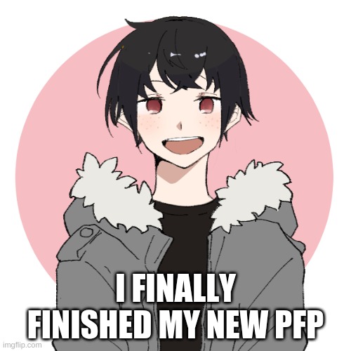 my pfp | I FINALLY FINISHED MY NEW PFP | image tagged in fun | made w/ Imgflip meme maker