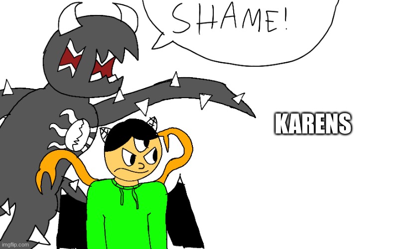 shame | KARENS | image tagged in shame | made w/ Imgflip meme maker