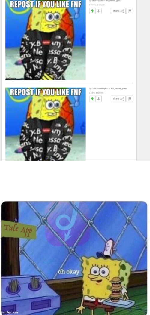 right next to each other in new | image tagged in oh okay spongebob,wat da hel | made w/ Imgflip meme maker