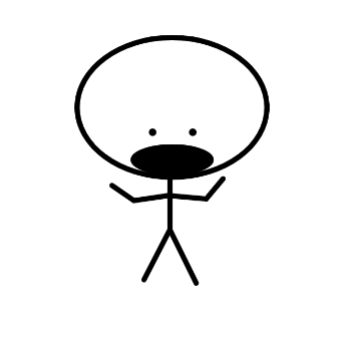 High Quality Happy stick man (shocked) Blank Meme Template