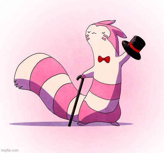 :) | image tagged in furret top hat | made w/ Imgflip meme maker