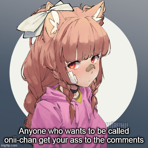 Anyone who wants to be called onii-chan get your ass to the comments | image tagged in ginger 3 | made w/ Imgflip meme maker