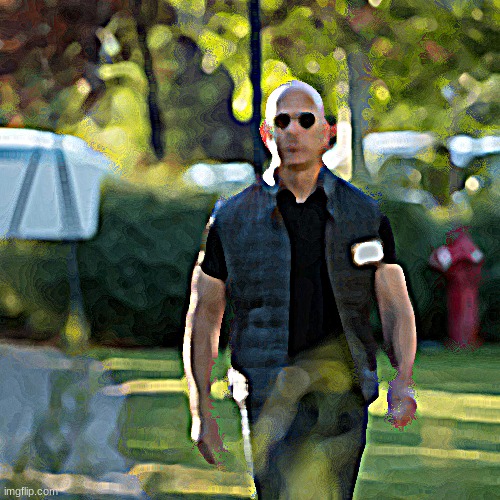 jeff bezos is creepy with filter | image tagged in jeff bezos | made w/ Imgflip meme maker