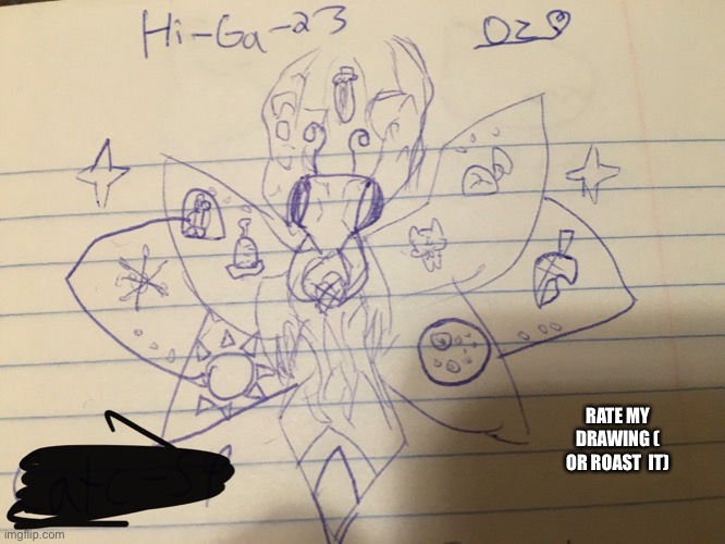 If you are wondering, the black bit is another name of a drawing | RATE MY DRAWING ( OR ROAST  IT) | image tagged in first time posting a drawing,please give feedback | made w/ Imgflip meme maker