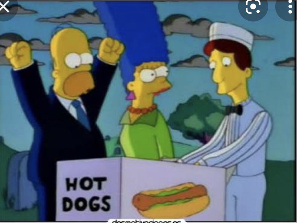 Homer hotdog graveyard Blank Meme Template