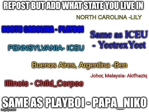 NORTH CAROLINA -LILY | made w/ Imgflip meme maker
