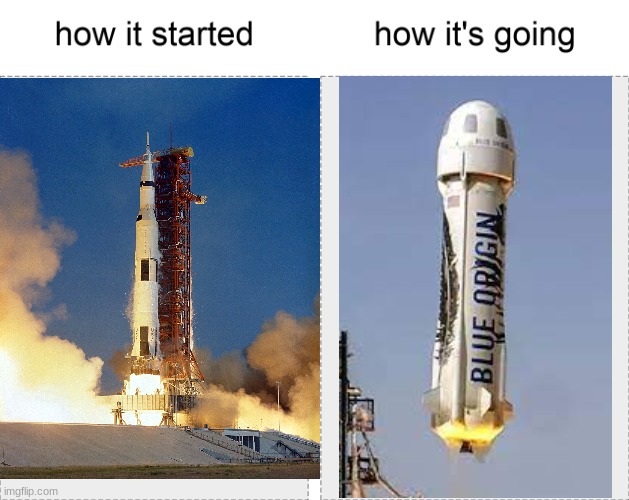 Why, Jeff. | image tagged in how it started vs how its going | made w/ Imgflip meme maker