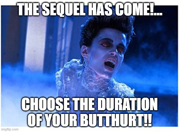 Message To Ghostbusters 2016 Fanbois... | THE SEQUEL HAS COME!... CHOOSE THE DURATION OF YOUR BUTTHURT!! | image tagged in ghostbusters | made w/ Imgflip meme maker