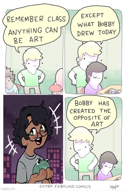 Since Cinna is gone I can make fun of her picrews forever. | image tagged in bobby has created the opposite of art | made w/ Imgflip meme maker