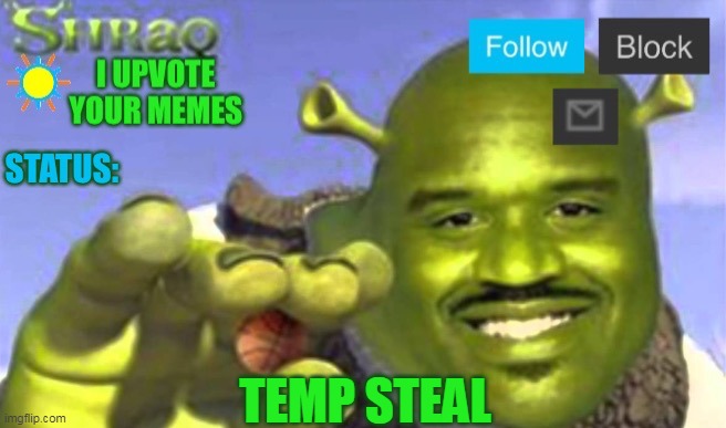 Shraq announcement temp | TEMP STEAL | image tagged in shraq announcement temp | made w/ Imgflip meme maker