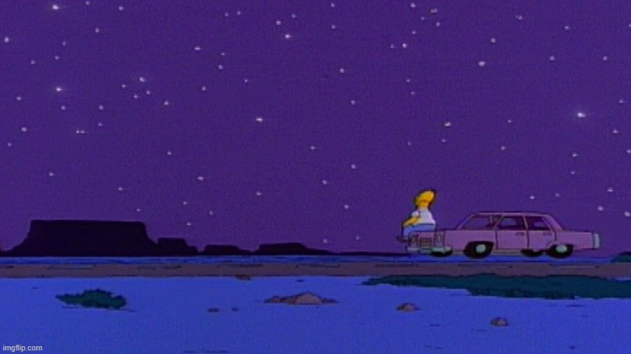 homer simpson looking at stars | image tagged in homer simpson,the simpsons | made w/ Imgflip meme maker