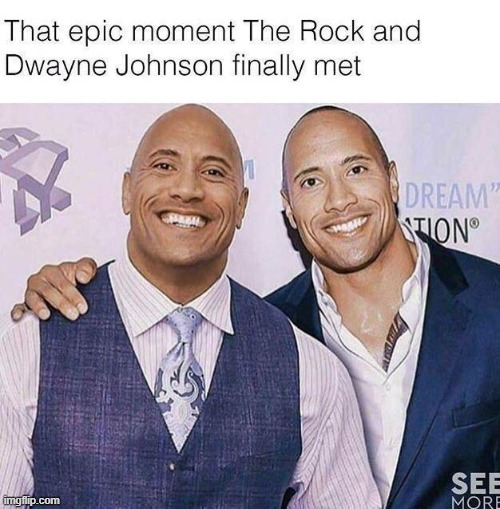 epic crossover | image tagged in memes,funny,funny memes,rock | made w/ Imgflip meme maker