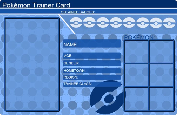Trainer card Blank Meme Template