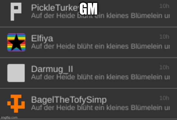 GM | made w/ Imgflip meme maker