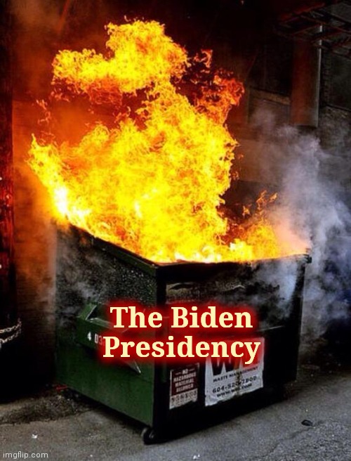 Dumpster Fire | The Biden
Presidency | image tagged in dumpster fire | made w/ Imgflip meme maker