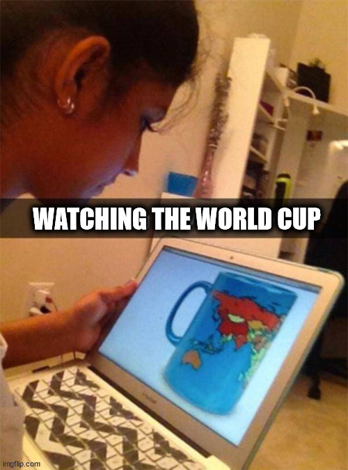 WATCHING THE WORLD CUP | image tagged in eyeroll | made w/ Imgflip meme maker