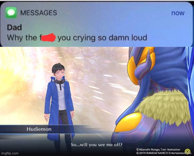 Digimon Story: Cyber Sleuth: Hacker's Memory | image tagged in why are you crying,digimon,nintendo switch,ps4,playstation,video games | made w/ Imgflip meme maker