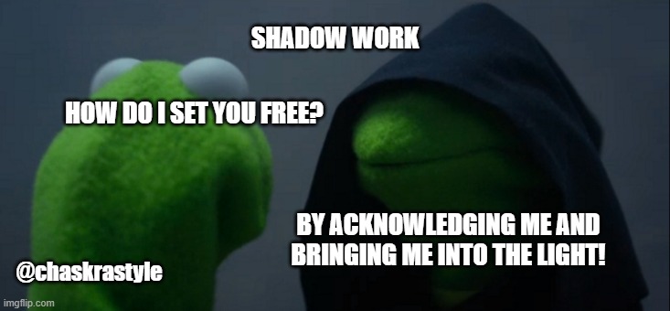 Shadow work | SHADOW WORK; HOW DO I SET YOU FREE? BY ACKNOWLEDGING ME AND BRINGING ME INTO THE LIGHT! @chaskrastyle | image tagged in memes | made w/ Imgflip meme maker