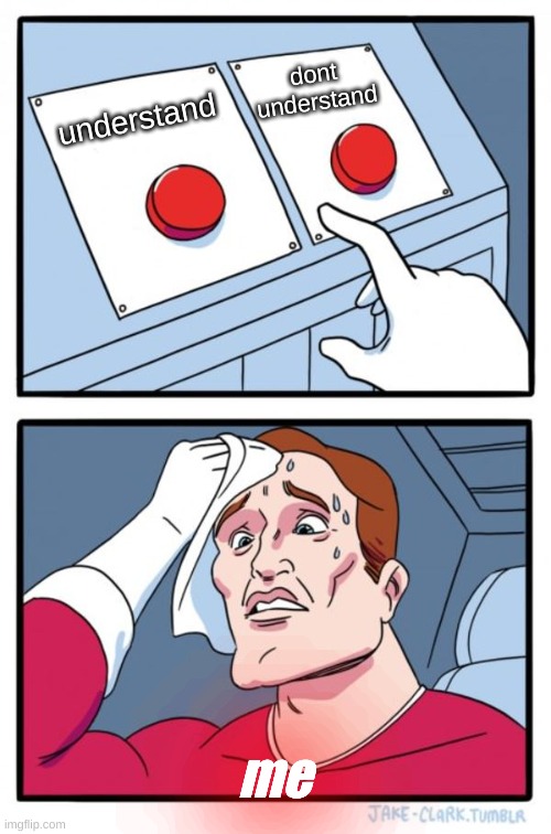 Two Buttons Meme | understand dont understand me | image tagged in memes,two buttons | made w/ Imgflip meme maker