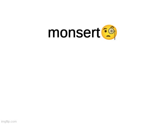monsert? | monsert🧐 | image tagged in blank white template,monsert | made w/ Imgflip meme maker