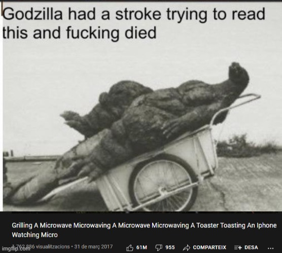 Microwaving a microwave | image tagged in godzilla,memes,mrbeast | made w/ Imgflip meme maker