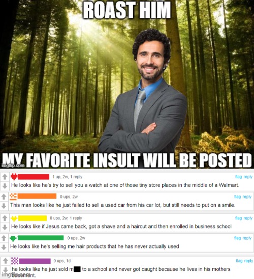 there were so many good ones, I selected multiple winners | image tagged in roasted | made w/ Imgflip meme maker
