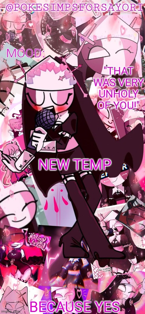 New temp | NEW TEMP; BECAUSE YES | image tagged in sarv tem | made w/ Imgflip meme maker