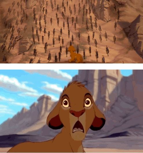 High Quality Lion King Stampede Blank Meme Template