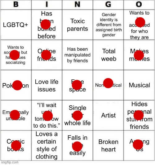 TheSuitedGayWeeb's Bingo | image tagged in jer-sama's bingo,bingo | made w/ Imgflip meme maker