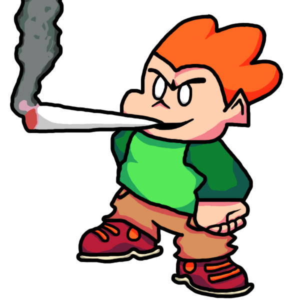 Pico Smoking A Fat Blunt Remastered Blank Meme Template