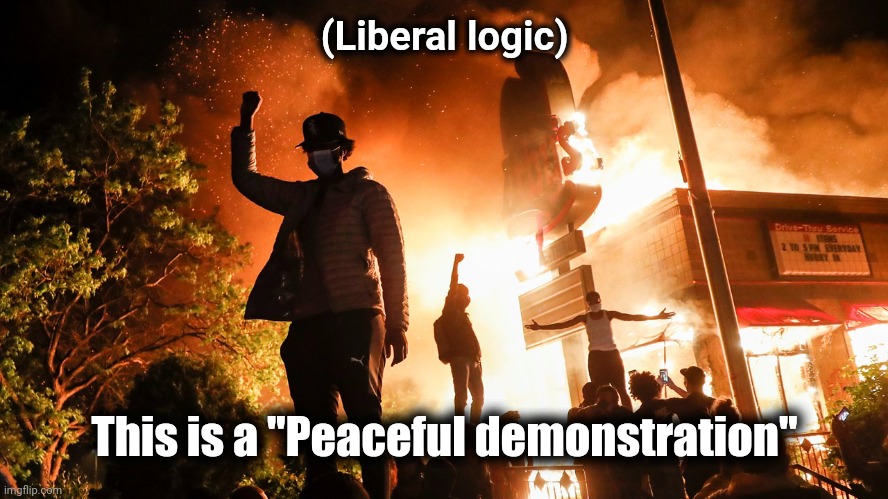 BLM Riots | (Liberal logic) This is a "Peaceful demonstration" | image tagged in blm riots | made w/ Imgflip meme maker