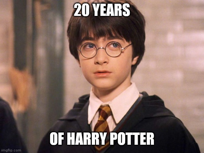 20 years | 20 YEARS; OF HARRY POTTER | image tagged in harry potter,memes | made w/ Imgflip meme maker