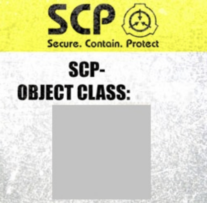 High Quality SCP Any Object class Label Blank Meme Template