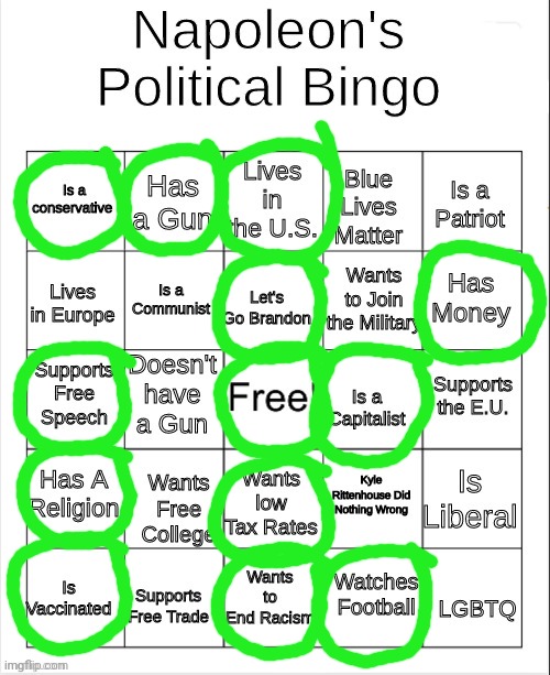 We have the bingo! | image tagged in political,bingo,but why why would you do that,wait thats illegal | made w/ Imgflip meme maker