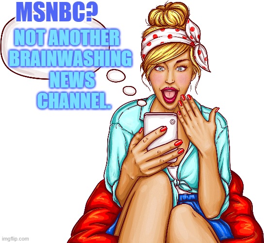 MSNBC? NOT ANOTHER   BRAINWASHING    NEWS     CHANNEL. | made w/ Imgflip meme maker