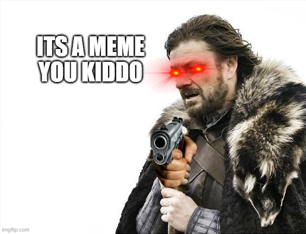 Its a meme | ITS A MEME YOU KIDDO | image tagged in memes,its a meme | made w/ Imgflip meme maker