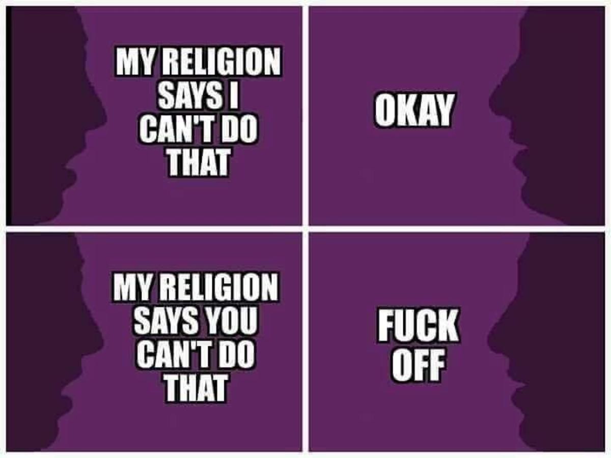 High Quality My religion says you can’t do that Blank Meme Template