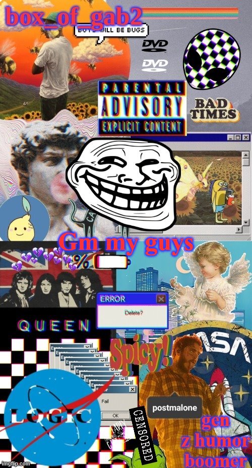 gab's gen z temp | Gm my guys | image tagged in gab's gen z temp | made w/ Imgflip meme maker